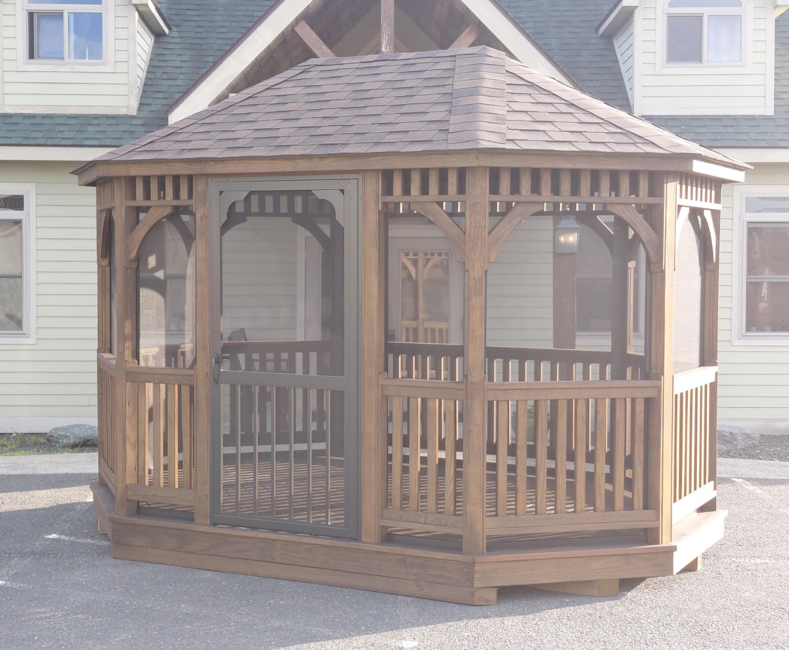 10' x 14' Oval Dutch Wood Gazebo