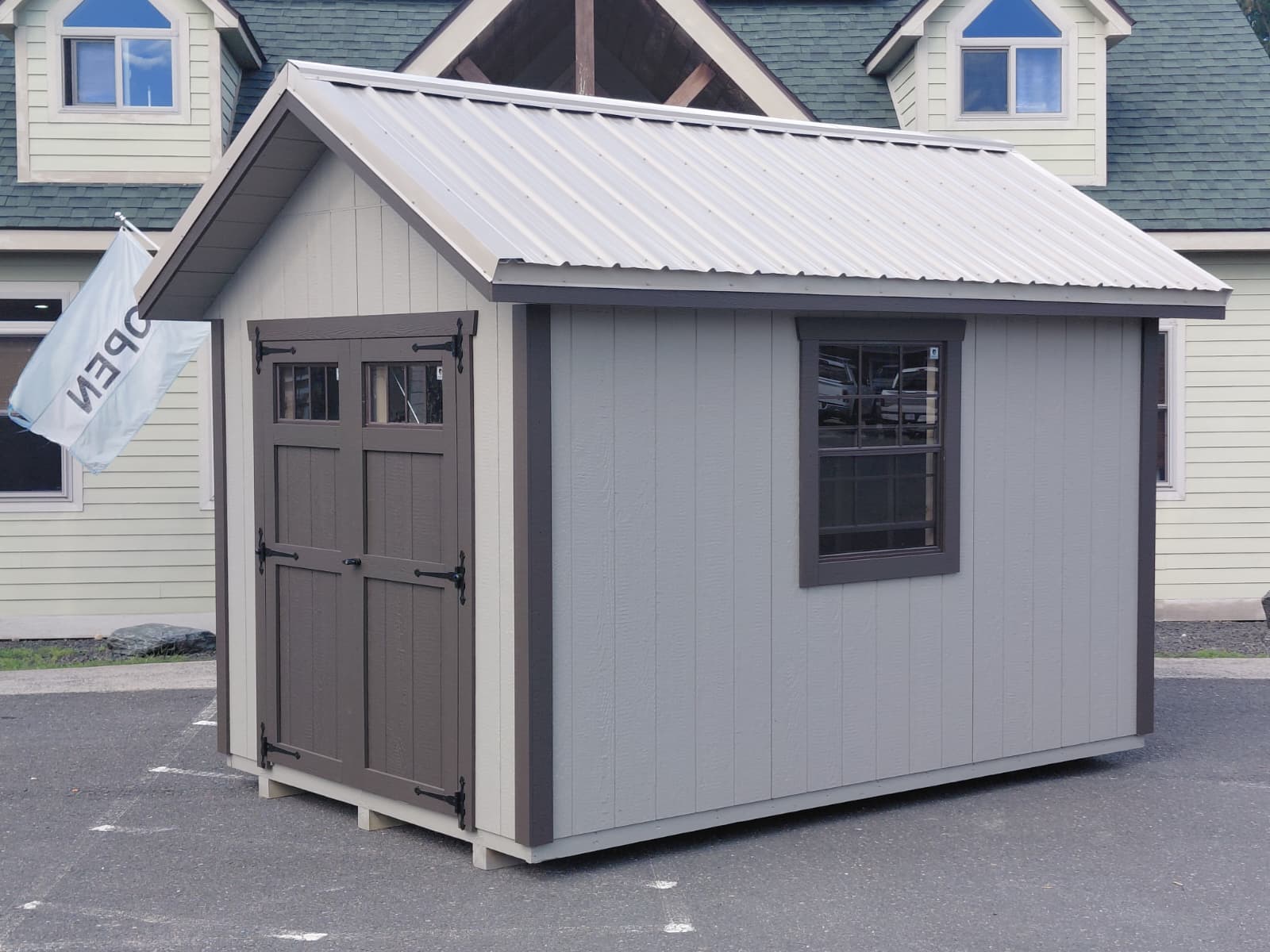8' x 12' New England Cape T1-11 Shed