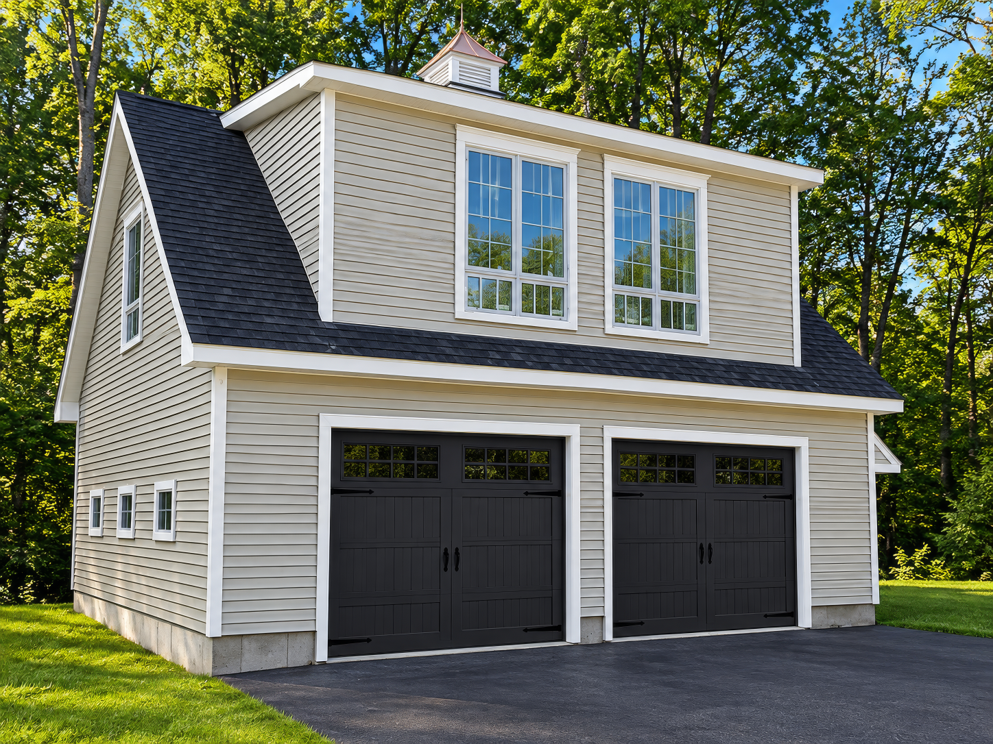 26x30 Two-Story Garage with vinyl siding