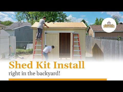 Shed Kit Installation - Hometown Structures - Done Right In A Backyard!