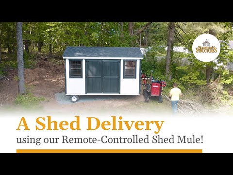 Hometown Structures Shed Delivery With A Remote Shed Mule